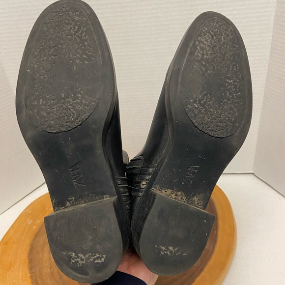 Zara Leather Slip On Boots - Picture 8 of 11